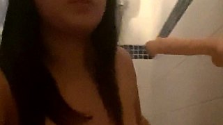 Big titted glory hole blowjob slut fucks and loves facial