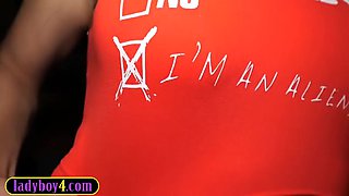 Amateur Asian Ladyboy Shemale Loves Her Ass Stuffed