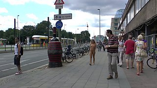 Busty Czech amateur fucks outdoor in public