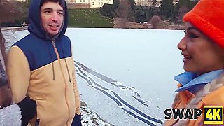 A Sunday Walk Ended Up As Having A Hot Girl With In Our Bed, It Was Her First Threesome 21 Min