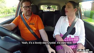 Car Instructor Fucks Brunette Bbw In Wet Pussy In Car