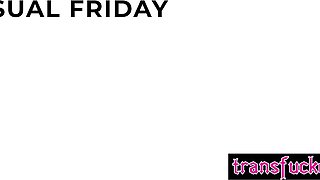 Skye Blue got humped by shemale employee