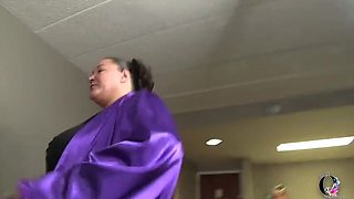 Smurf Muscle MILF Anal Fuck - Big Clit Latina Strapon Banging HD