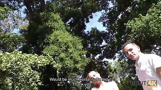 Hunt4k. boy invites couple to his place and fucks teenie woman for money
