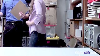 Teen gets caught and banged security- Izzy Lush