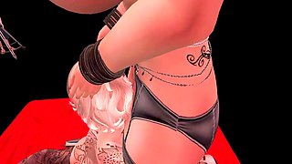 The red room featuring Tesa and Quintan Rocker in a wild 3 way