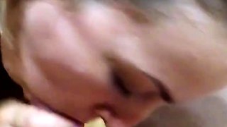 Russian Amateur Girl Sucks a Big Cock at Home