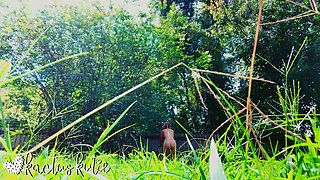 Mowing the Lawn Naked Voyeur