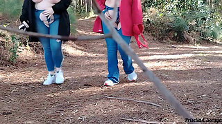 My Stepmother and Stepsister Invite Me to Go on a Trail and Show off Outdoor.