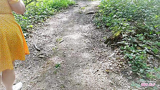 I hope no one saw me flashing my big tits in the woods (homemade ass pussy masturbation mature cheating wife aunt bbw_wife)