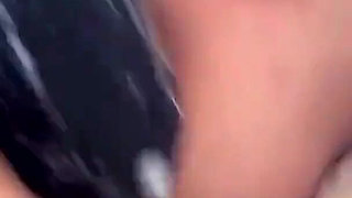 Bbwbootyful stimulating my clit with vibrator fucking my pussy