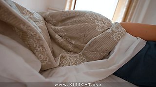 DAY 4 - Step mom share bed in hotel room with Step son - Surprise fuck creampie for Step mother!