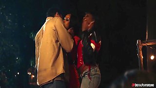 Sexy Black August Skye Hot Threesome Sex