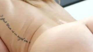 Petite blonde babe gets her pussy licked