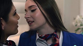 Hispanic tranny humping a flight attendant