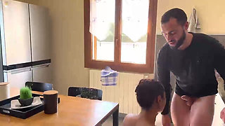 I Fuck My Best Friend’s Girlfriend in Their Kitchen While He’s Waiting for Us in the Kitchen Part 1