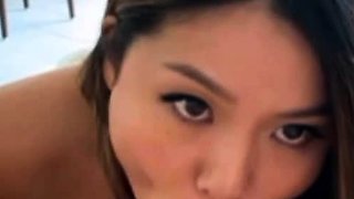 Asian Beauty Deepthroat Blowjob
