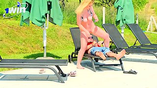 Step mom replaces spouse in pool, revealing phat orbs -