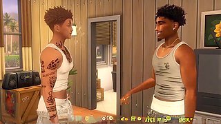 3D animated blowjob scene with oral action