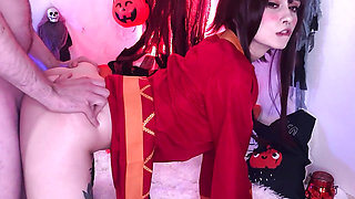 SLUTTY 18 YEARS OLD ENJOYS STEP DADDY'S BIG DICK AND SWALLOWS HIS CUM