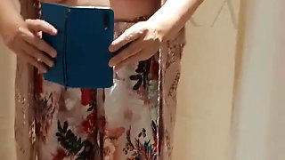 I am showing my boobs naked in the in the shop