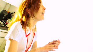 Sweet Redhead Teen With Her Dildo Machine