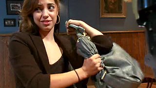 Brunette Teen Sits On Machine & Screams Her Way To Orgasm