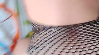 Bride in Fishnet Fucking