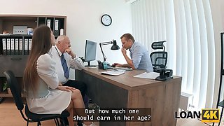 Loan4k. nasty teenie mina k is showing off her natural cool figure to get a big loan