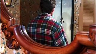 Teen brunette fucked in the bathroom