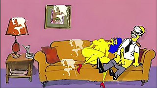 Neighbor Fucks Horny Housewife While Hubby Watches Porn on Couch