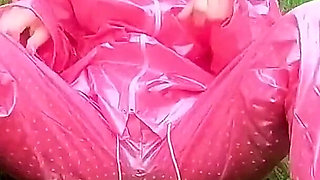 Lucy's Transparent Rainwear & Outdoor Public Pussy Tease