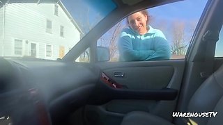 Slutty Neighbor Asked For For A Favor & Fucked Her Senseless In The Car As A Thank You