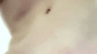 Perfect blond making solo masturbation