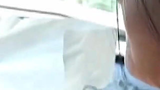 In the Car He Jerks off and She Swallows It All