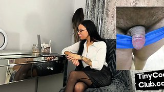 Spex amateur mocking small dong loser