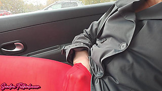 No Panty in Red Pantyhose