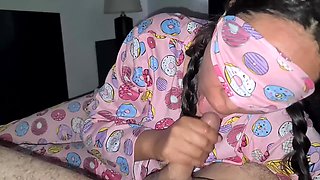 Innocent-looking Latina enjoys late-night creampie