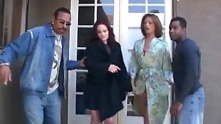 Big Ass Milfs Riding Big Black Cocks In Foursome