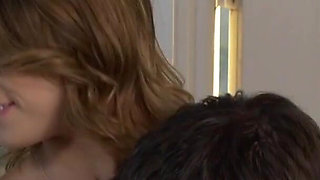 Two horny guys with big cock share a sexy teen