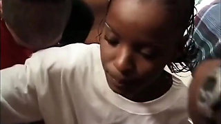 Black and white big gang bang