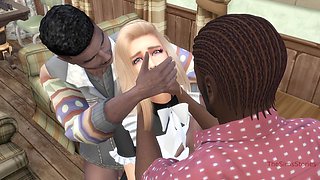 Wild freaks lure the cleaning lady and wreck her in the senior home