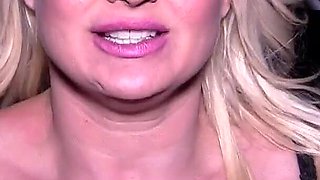 Cougar Slut Offers up Her Wet Mouth and Huge Tits for a Group of Horny Dogging Lads