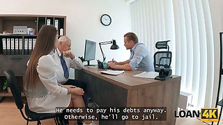 Loan4k. horny young mina k is demonstrating off her natural splendid figure to get a big loan