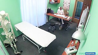 Muscular fake doctor drilled a gorgeous blonde Karina Grand