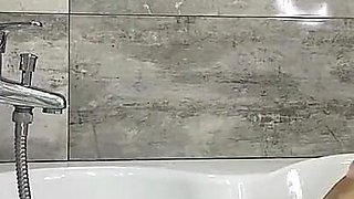 Big Tits MILF Rubs Her Beautiful Pussy in Bathroom (real Amateur Homemade)