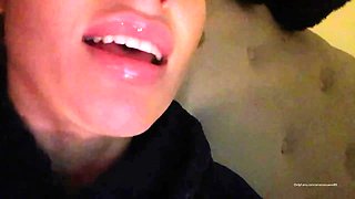 Doll with sensuous lips is doing softcore stuff on web cam, because it perceives so boinking superb