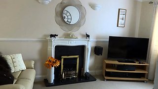 Transvestite in Thigh Boots Plays with Butt Plug