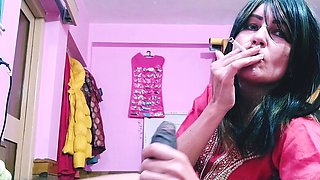 Sweetheart MILF Is Touching Dick and Playing While Smoking