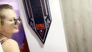 Merciless testicle flogging